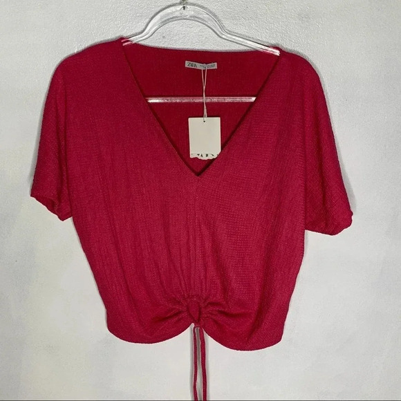 NWT Zara vneck keyhole bottom top medium - Picture 3 of 7